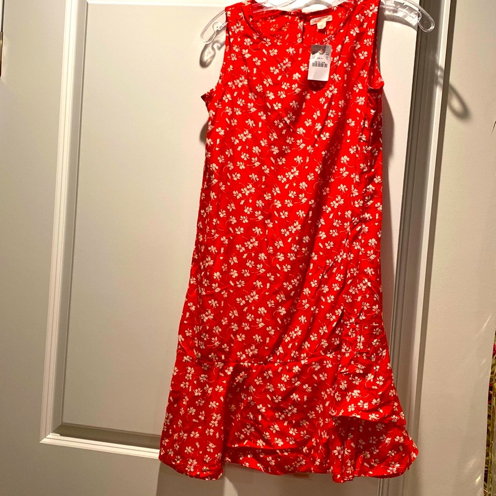 J.Crew red summer dress.Size 12.